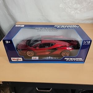 Maisto Red Lamborghini Sián FKP 37 Die-Cast Metal 1/18 Special Edition. New